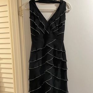 Tadashi black ruffle dress